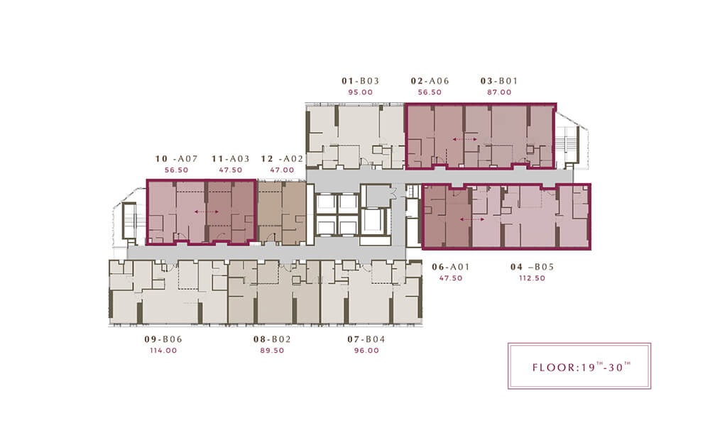 Mulberry Grove Sukhumvit floor plan 19-30